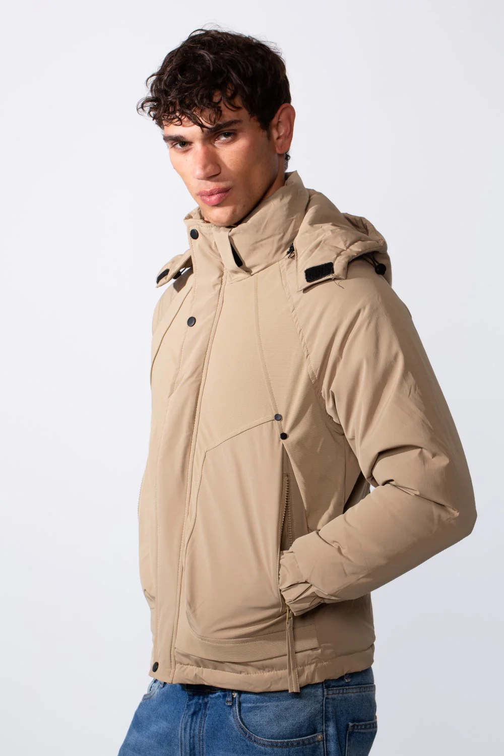 Men's Hooded Long Sleeve Basic Casual Waterproof Jacket - Image 16