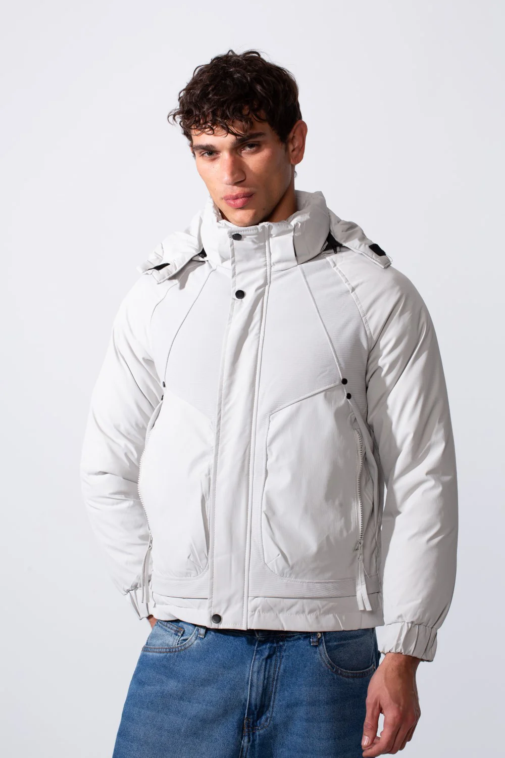 Men's Hooded Long Sleeve Basic Casual Waterproof Jacket - Image 9