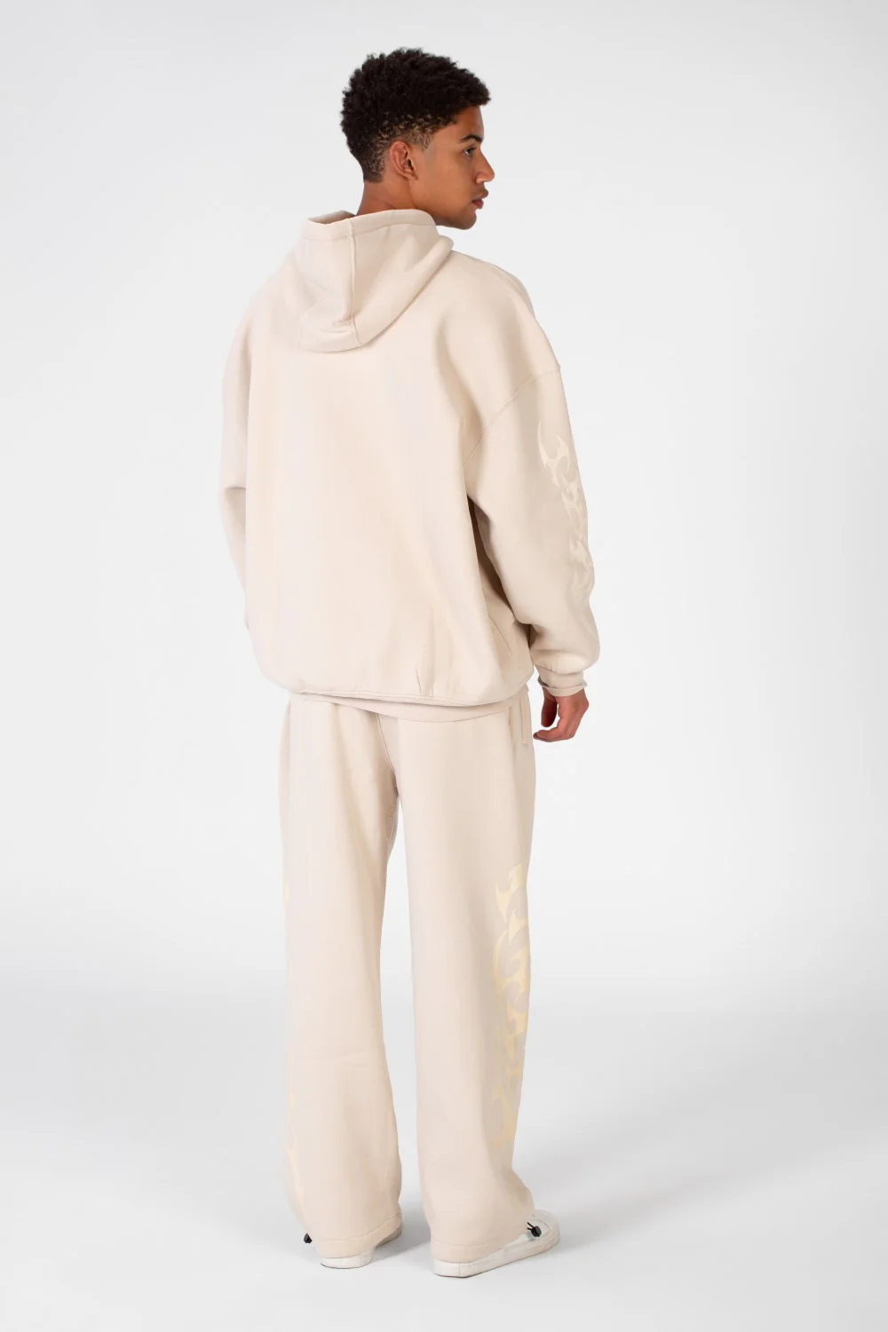 Men's Hooded Printed Sweatshirt Made From Melton Material - Image 2