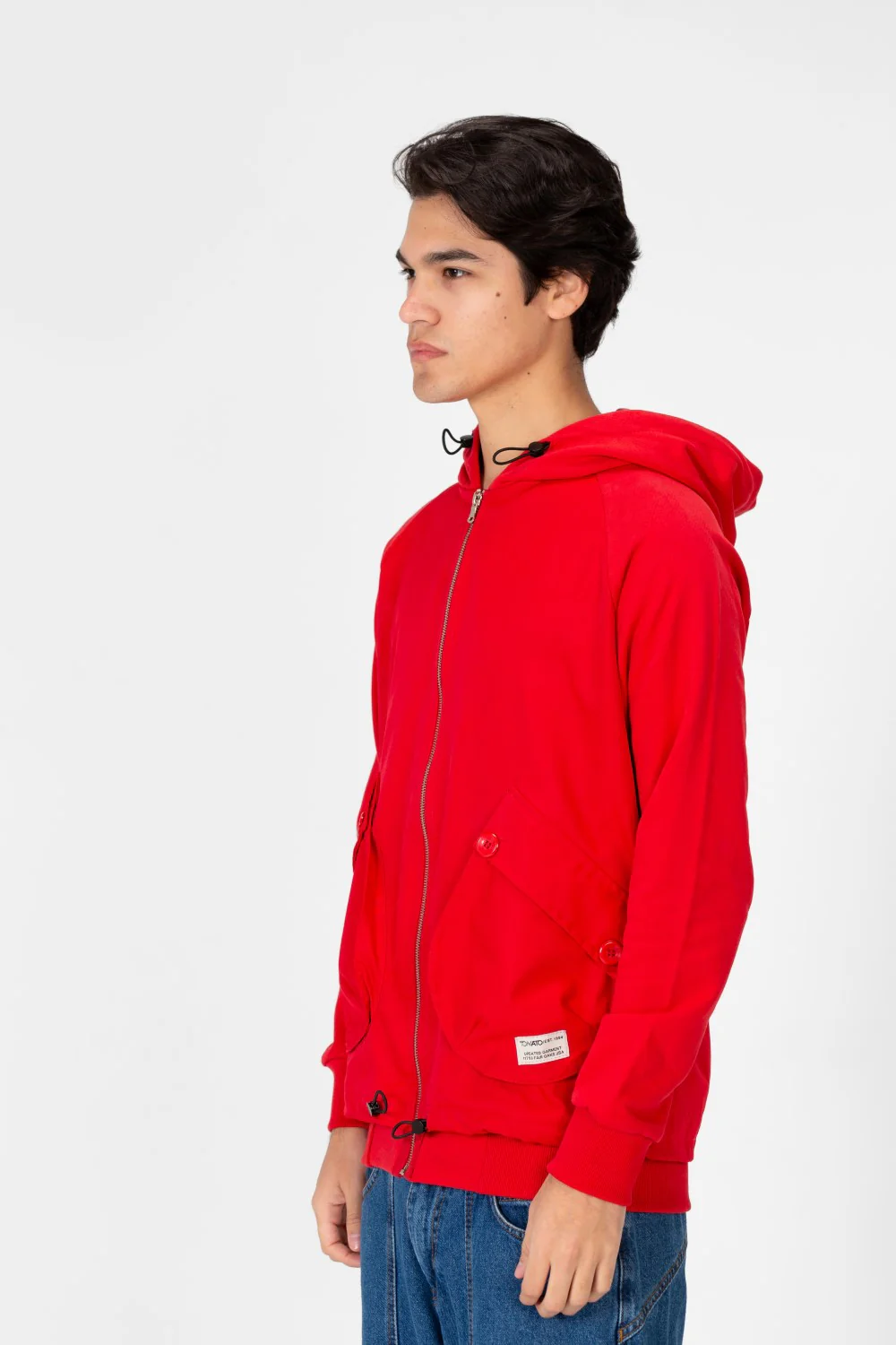Men's Hooded Sweatshirt With Full Front Zip And Pockets - Image 3