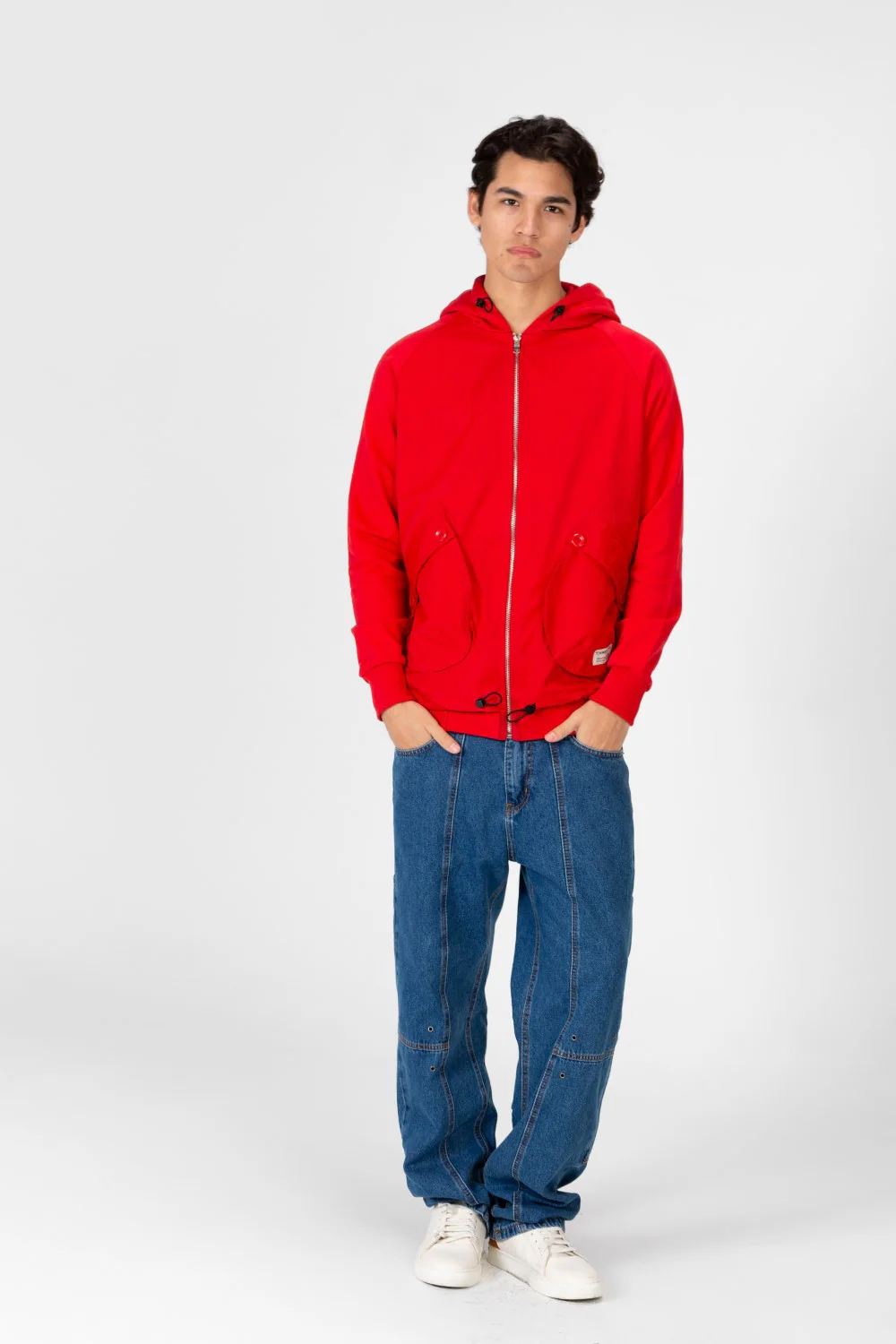 Men's Hooded Sweatshirt With Full Front Zip And Pockets - Image 4