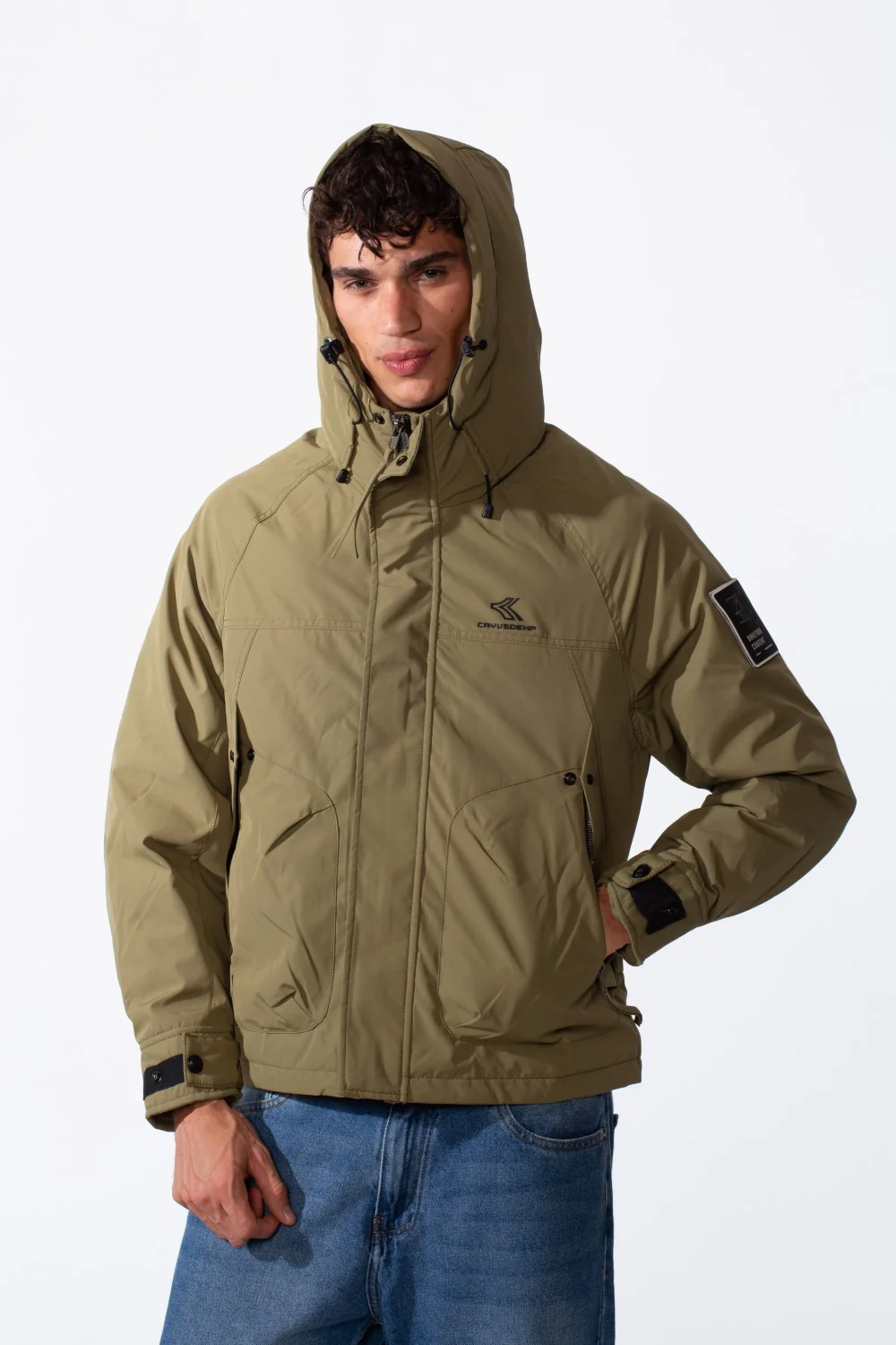 Men's Hooded Waterproof Tomato Jacket With Pockets - Image 5
