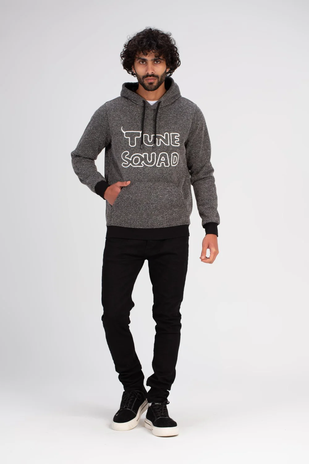 Men's Hoodie Front Printed Padded Hooded Sweatshirt