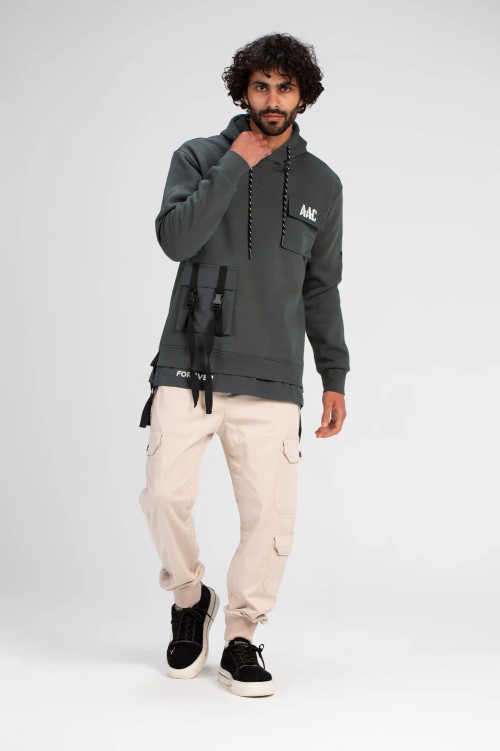 Men's Hoodie Padded Front Pocket Hooded Sweatshirt - Image 4