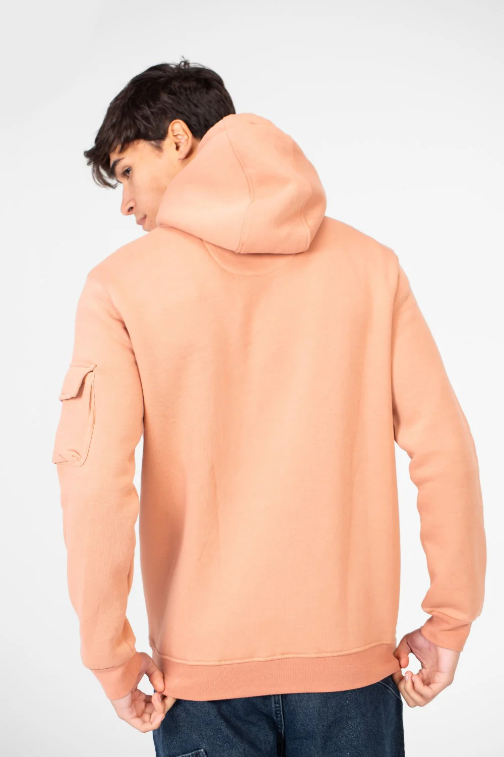 Men's Hoodie Sweatshirt Made Of Milton Material With A Text Print On The Front - Image 5