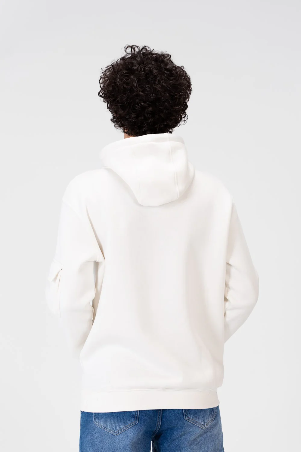 Men's Hoodie Sweatshirt Made Of Milton Material With A Text Print On The Front - Image 9
