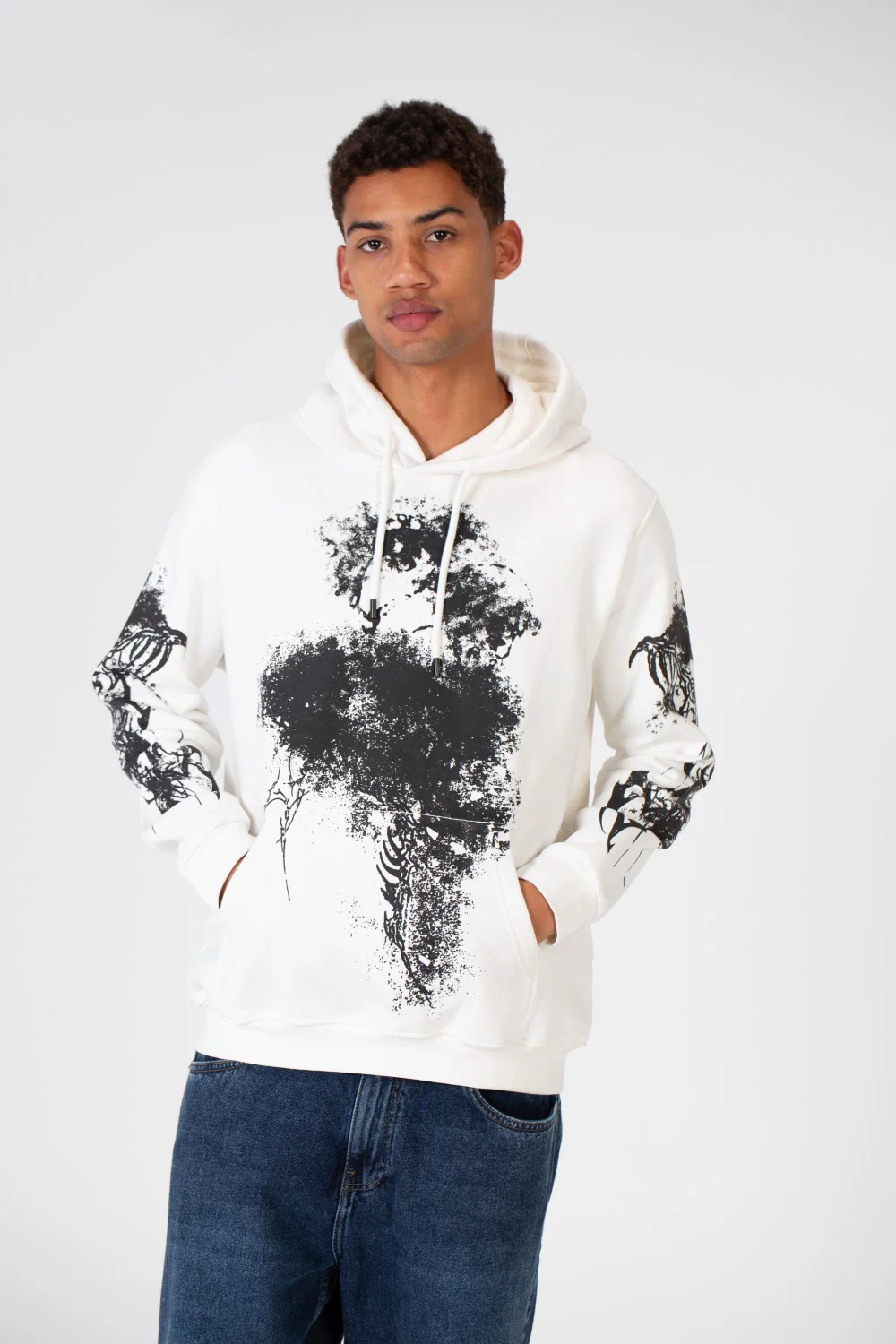 Men's Hoodie Sweatshirt Printed With A Comfortable Melton Material - Image 7