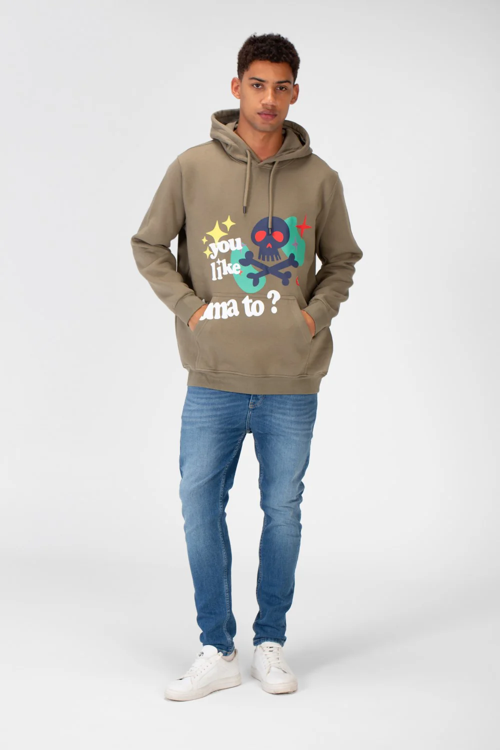 Men's Hoodie Sweatshirt Printed With A Melton Material - Image 6