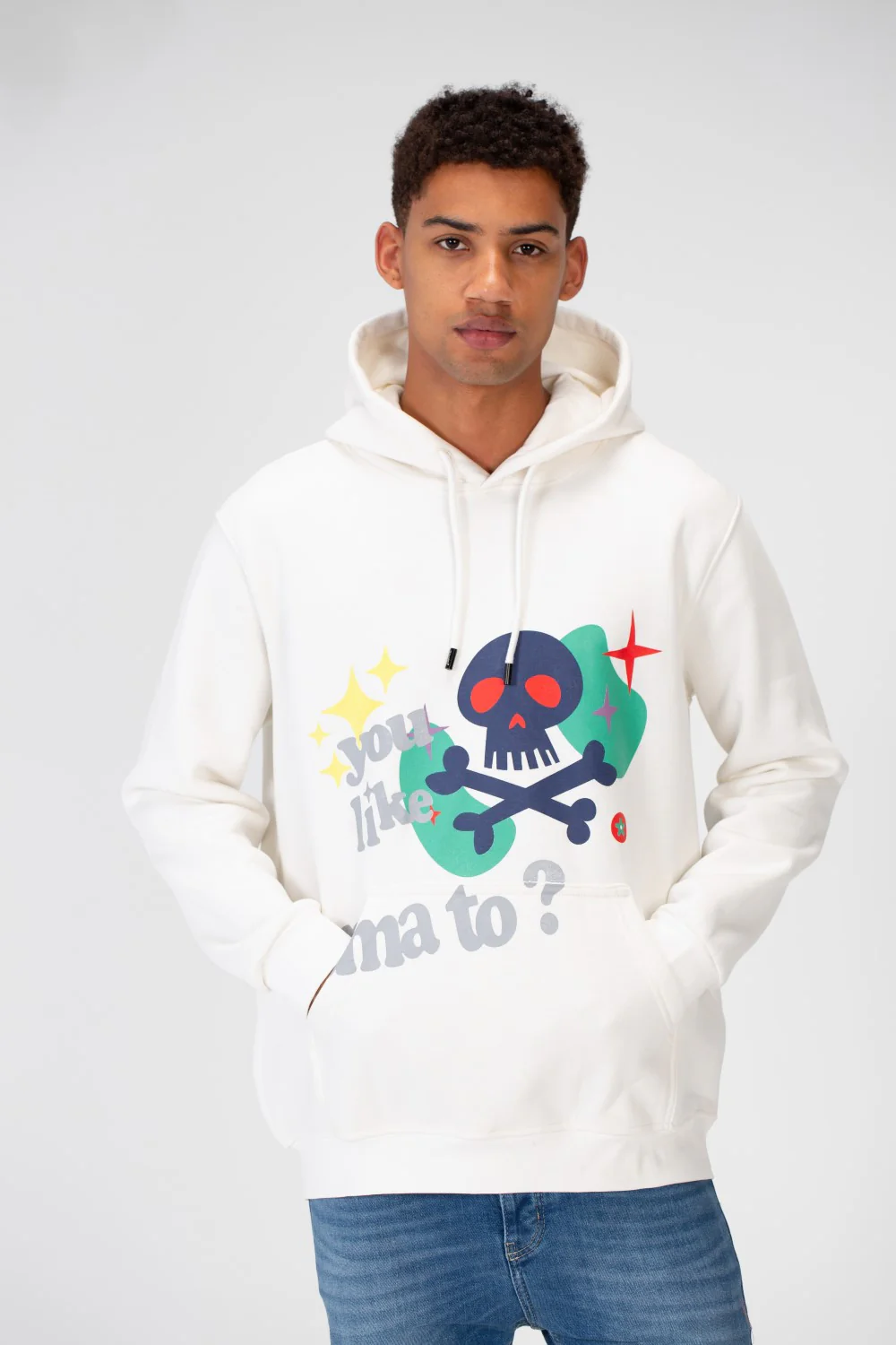 Men's Hoodie Sweatshirt Printed With A Melton Material - Image 7