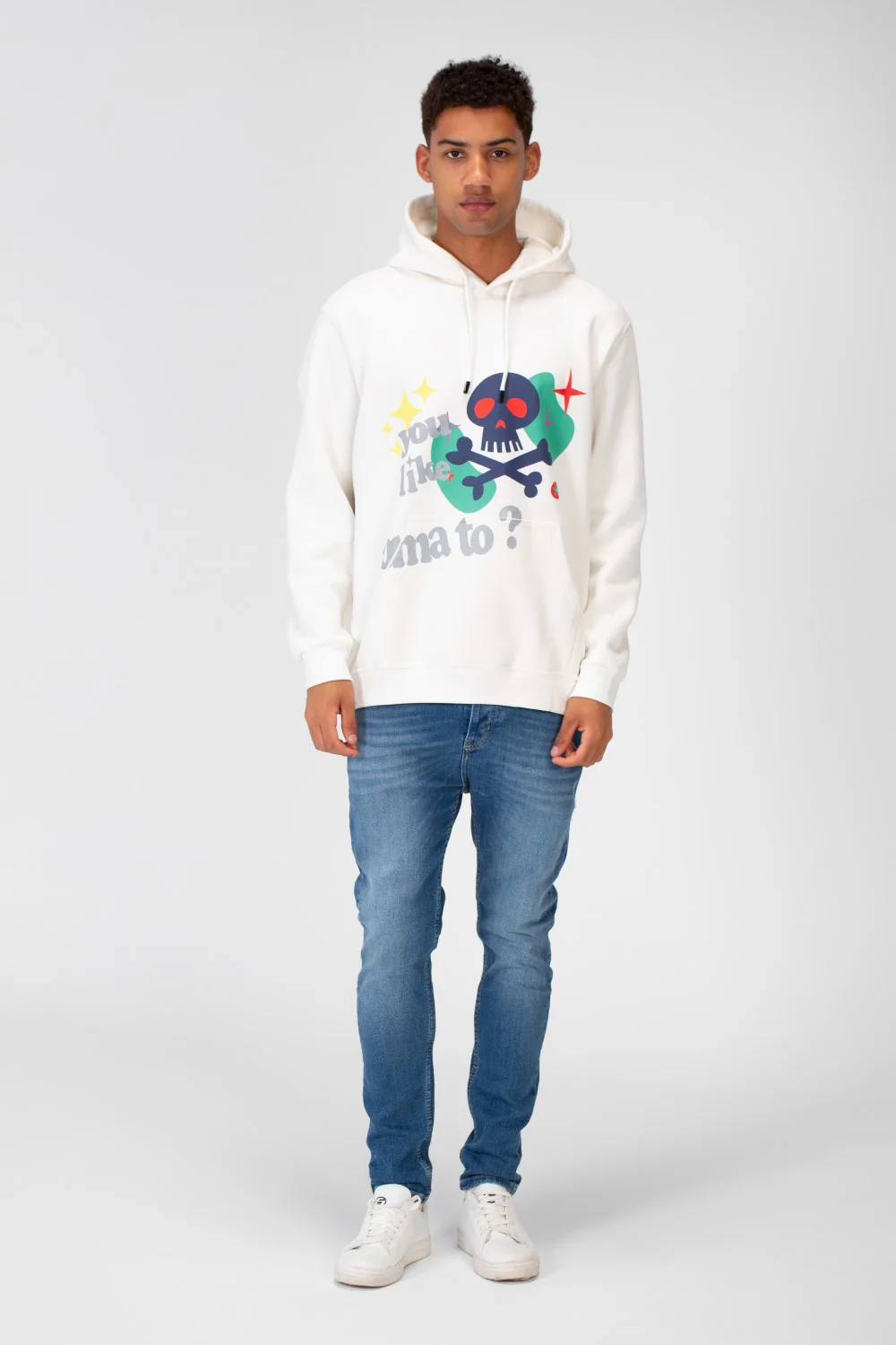 Men's Hoodie Sweatshirt Printed With A Melton Material - Image 9
