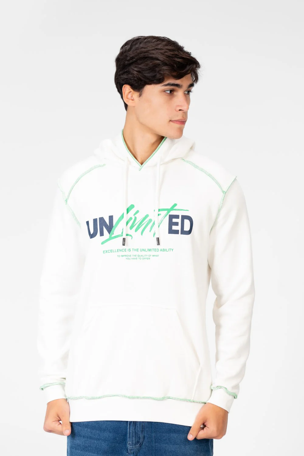 Men's Hoodie Sweatshirt With A Front Pocket And A Unique Cut - Image 9