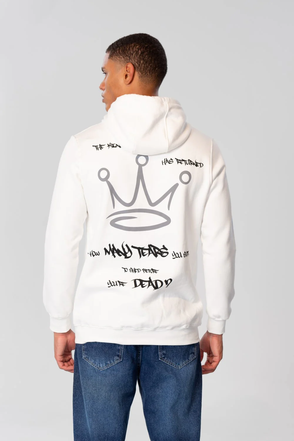 Men's Hoodie Sweatshirt With Front And Back Print - Image 10