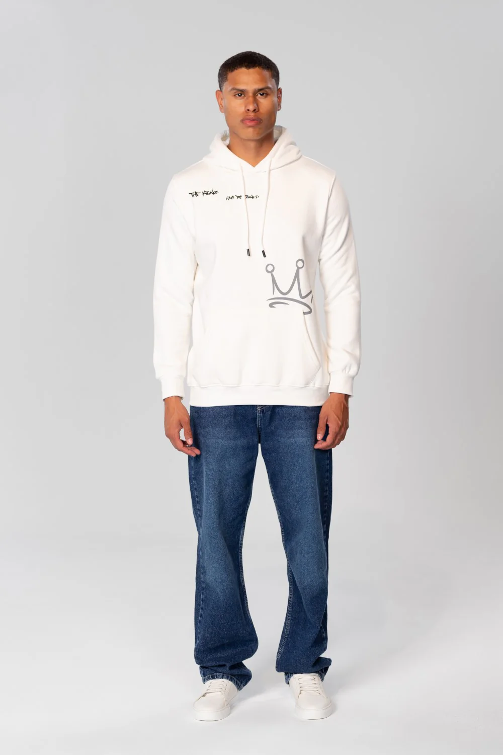 Men's Hoodie Sweatshirt With Front And Back Print - Image 12