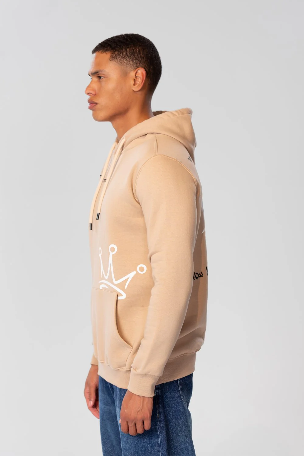 Men's Hoodie Sweatshirt With Front And Back Print - Image 3