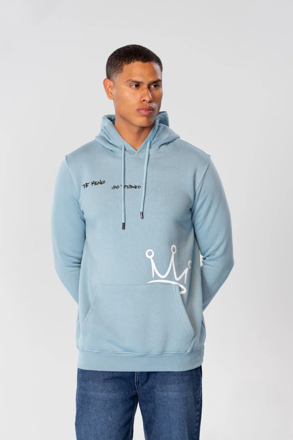 Men's Hoodie Sweatshirt With Front And Back Print - Image 5