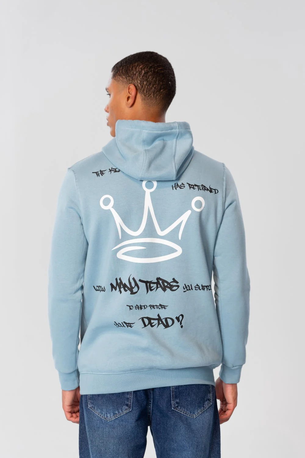 Men's Hoodie Sweatshirt With Front And Back Print - Image 6
