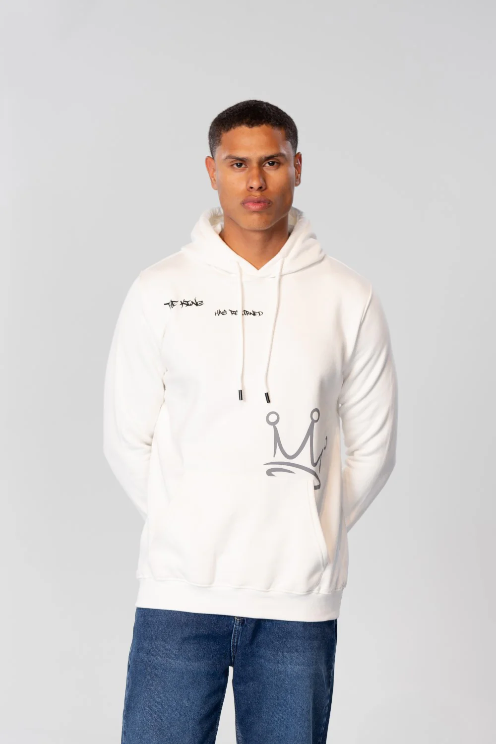 Men's Hoodie Sweatshirt With Front And Back Print - Image 9
