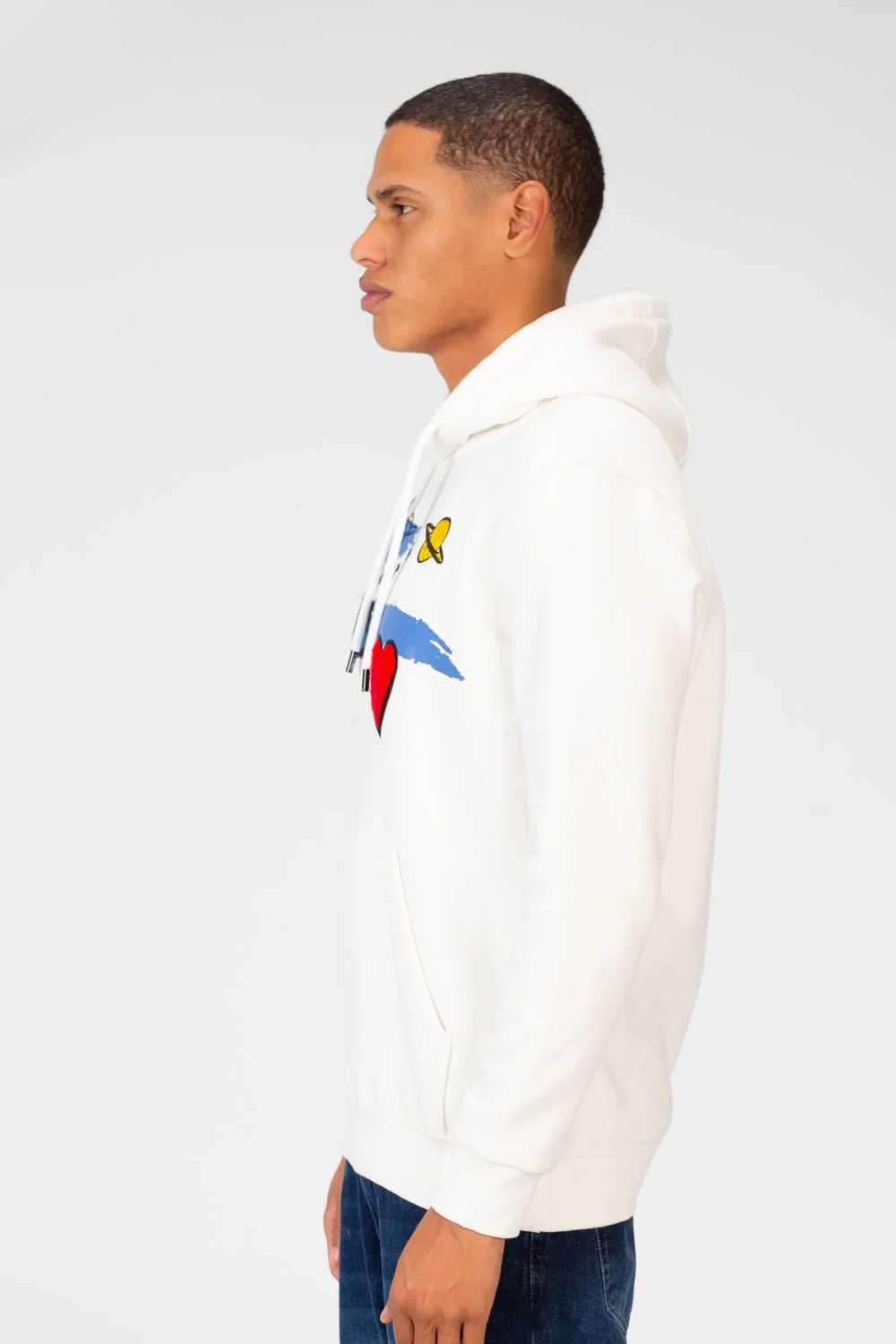 Men's Hoodie Sweatshirt With Front Print And Long Sleeves - Image 11