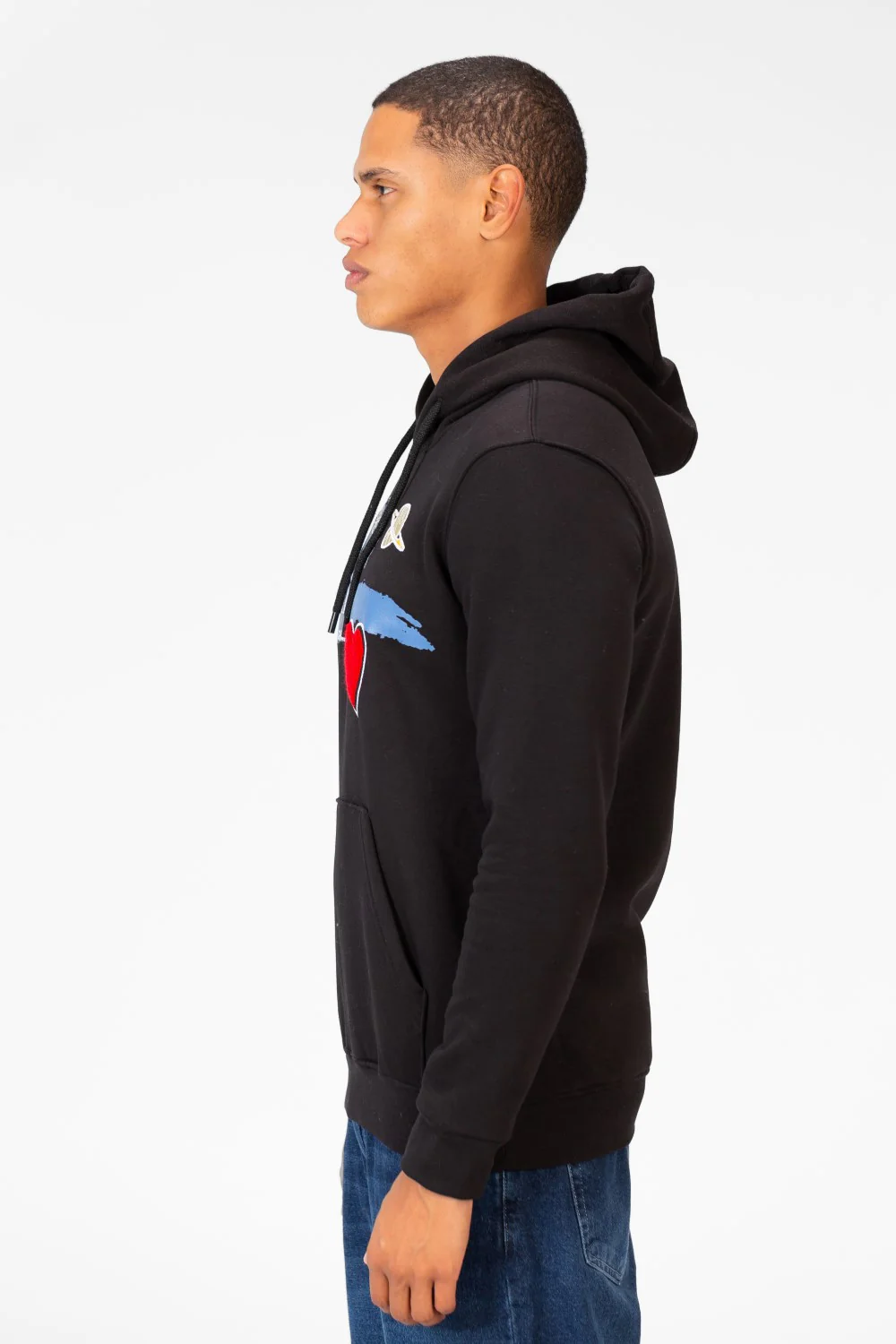 Men's Hoodie Sweatshirt With Front Print And Long Sleeves - Image 3