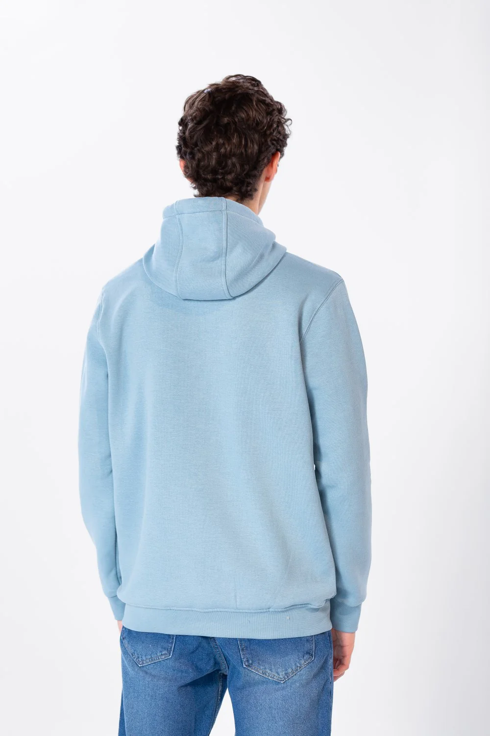 Men's Hoodie With Front Pocket And Text Print - Image 5