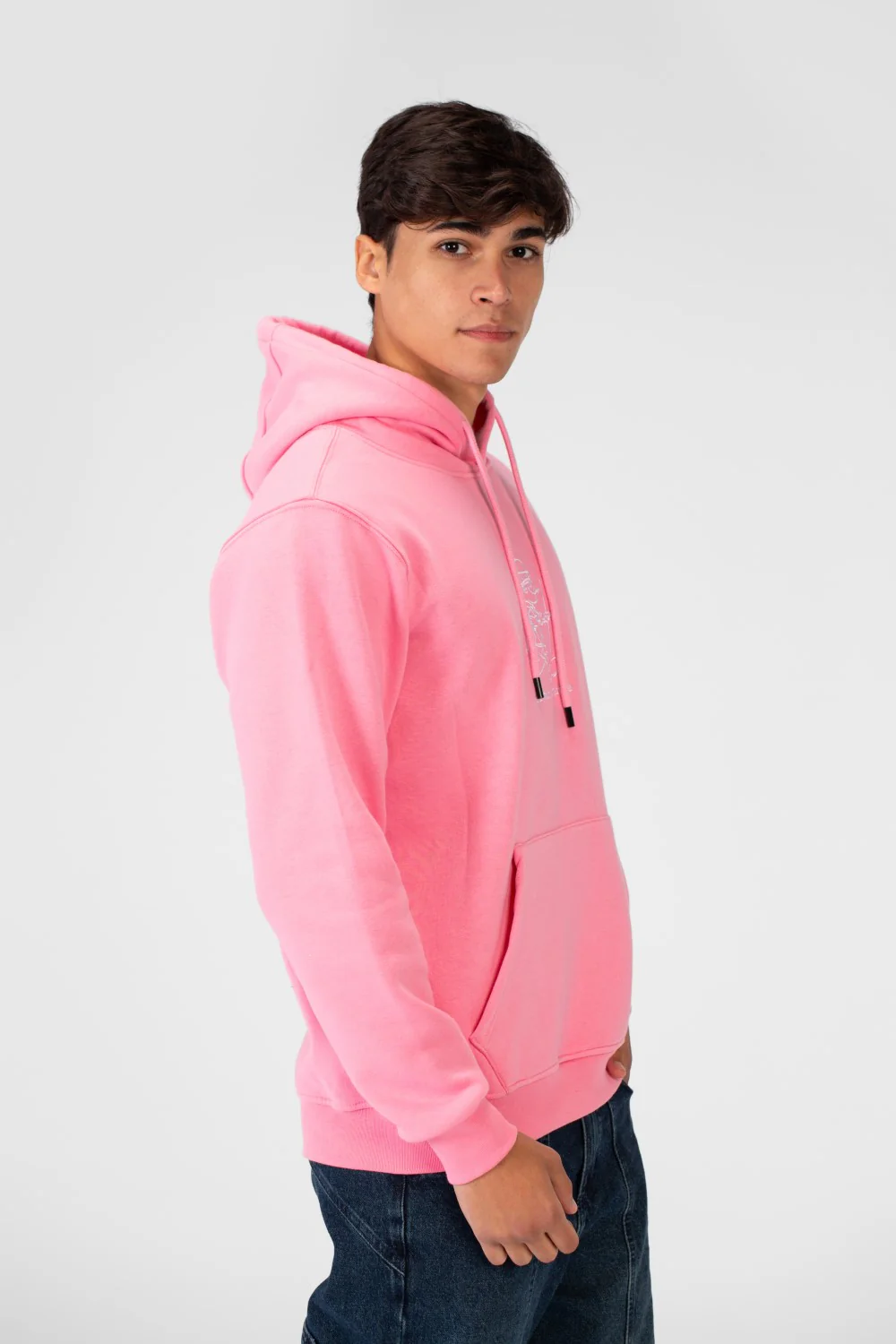 Men's Hoodie With Front Print And Kangaroo Pocket - Image 11