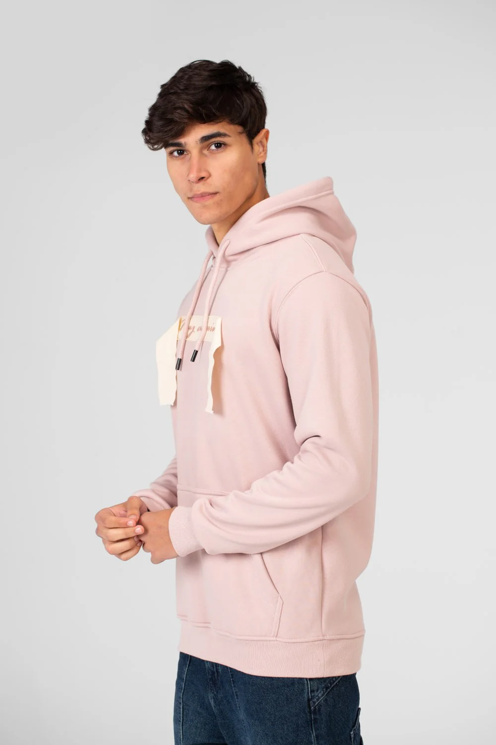 Men's Hoodie With Long Sleeves And A Unique Cut - Image 15