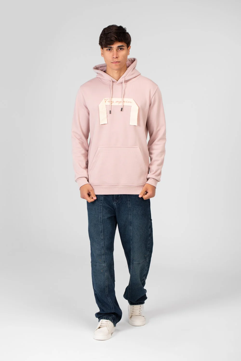 Men's Hoodie With Long Sleeves And A Unique Cut - Image 16