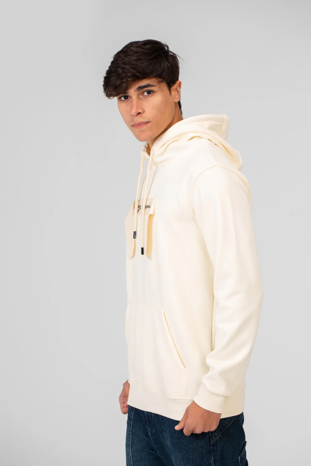 Men's Hoodie With Long Sleeves And A Unique Cut - Image 19
