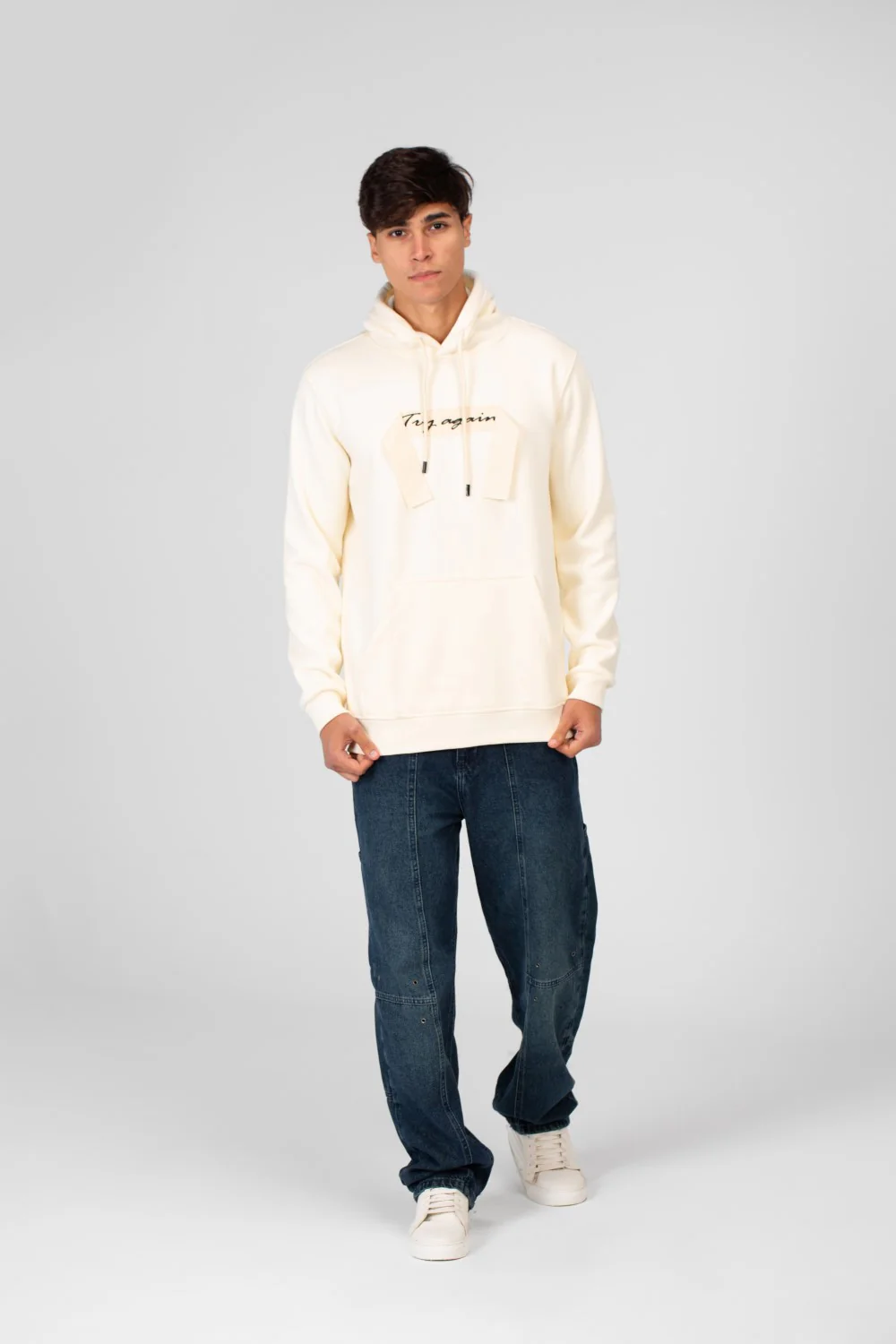 Men's Hoodie With Long Sleeves And A Unique Cut - Image 20