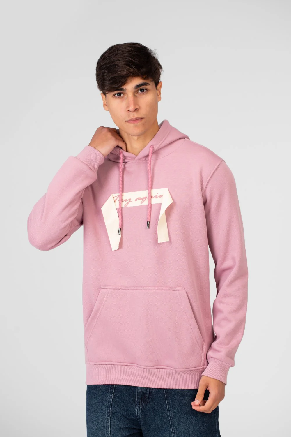 Men's Hoodie With Long Sleeves And A Unique Cut - Image 21