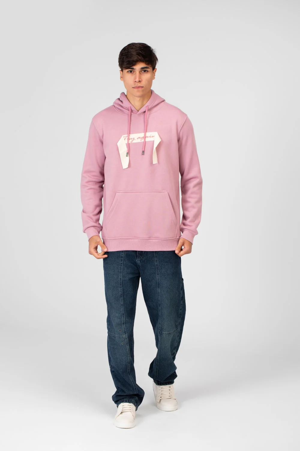 Men's Hoodie With Long Sleeves And A Unique Cut - Image 24