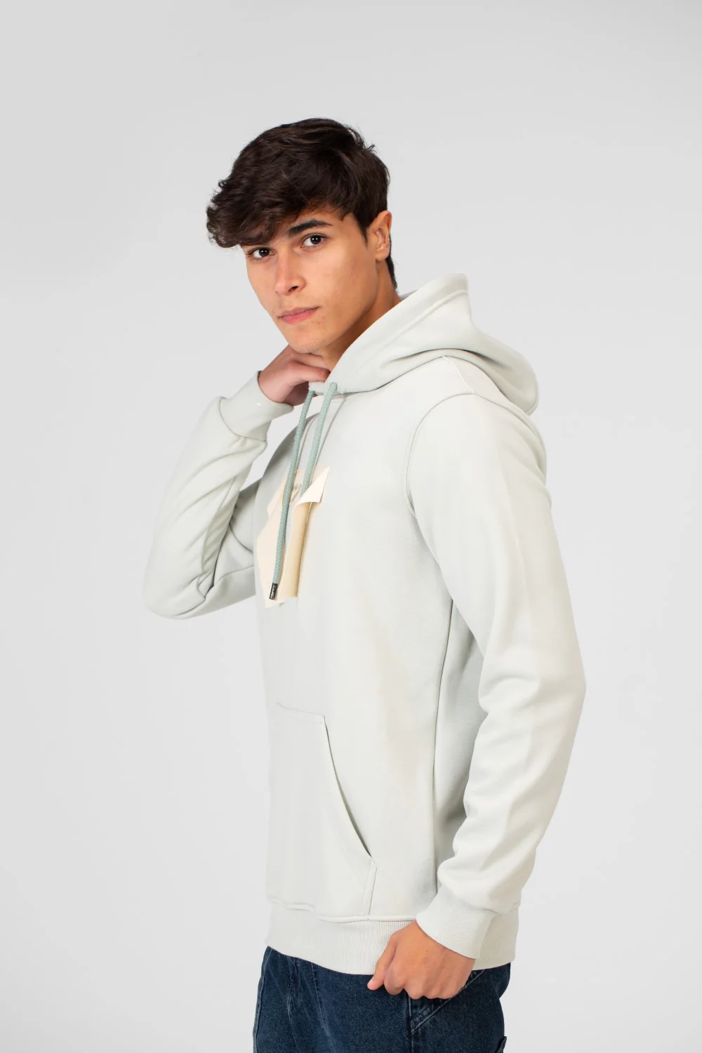 Men's Hoodie With Long Sleeves And A Unique Cut - Image 27