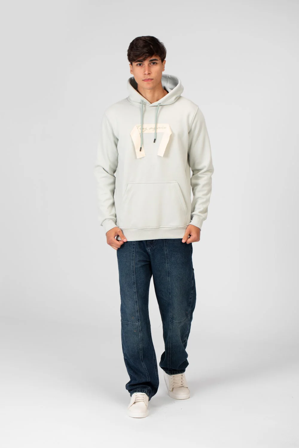 Men's Hoodie With Long Sleeves And A Unique Cut - Image 28