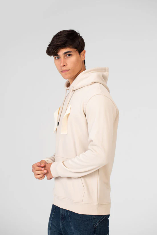 Men's Hoodie With Long Sleeves And A Unique Cut - Image 3