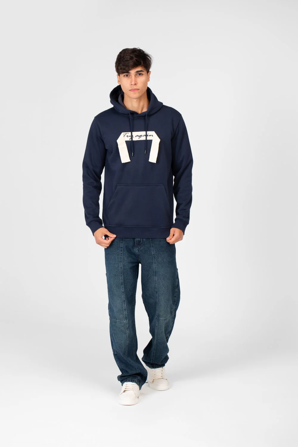 Men's Hoodie With Long Sleeves And A Unique Cut - Image 32