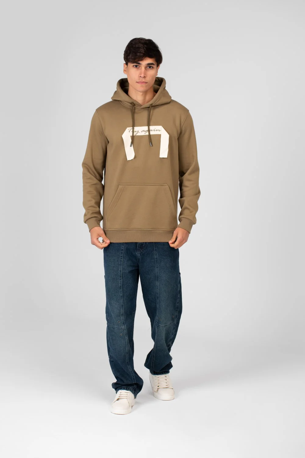 Men's Hoodie With Long Sleeves And A Unique Cut - Image 36