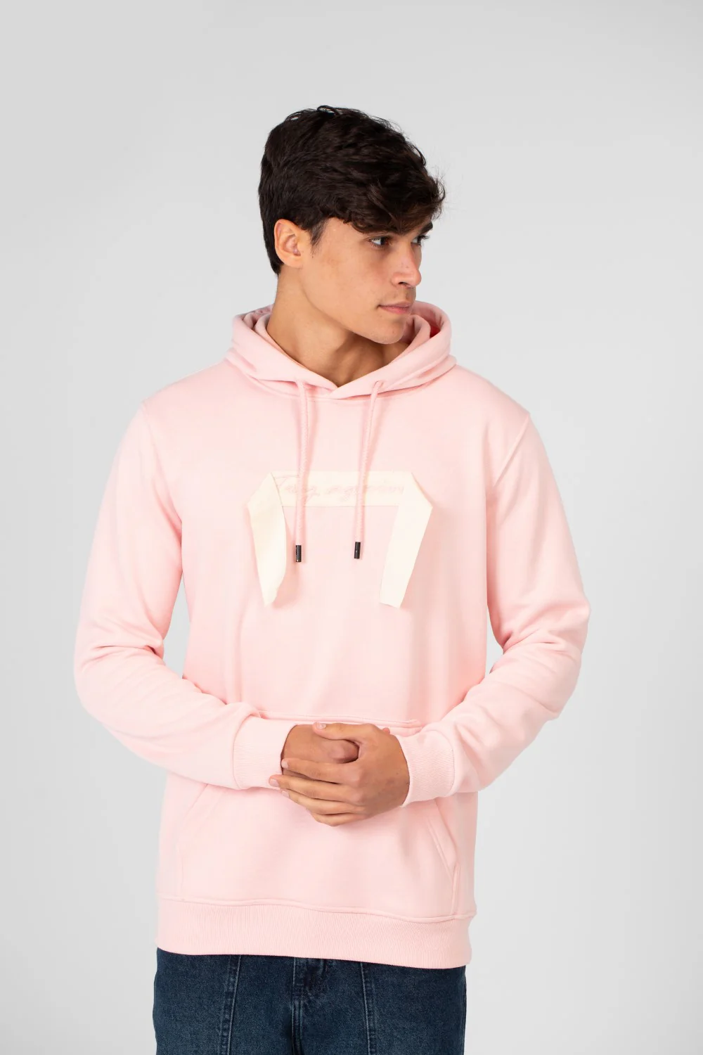 Men's Hoodie With Long Sleeves And A Unique Cut - Image 37