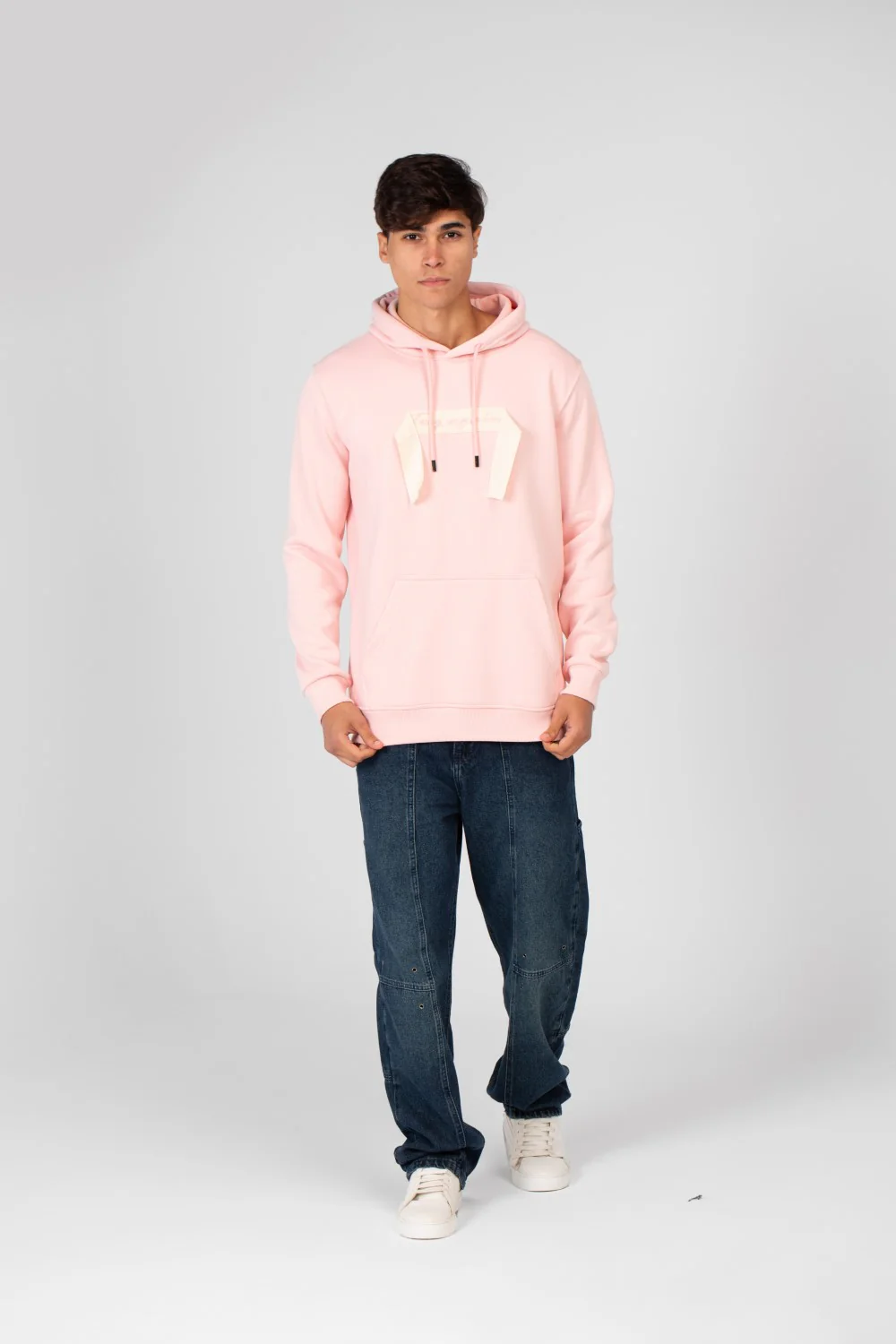 Men's Hoodie With Long Sleeves And A Unique Cut - Image 40