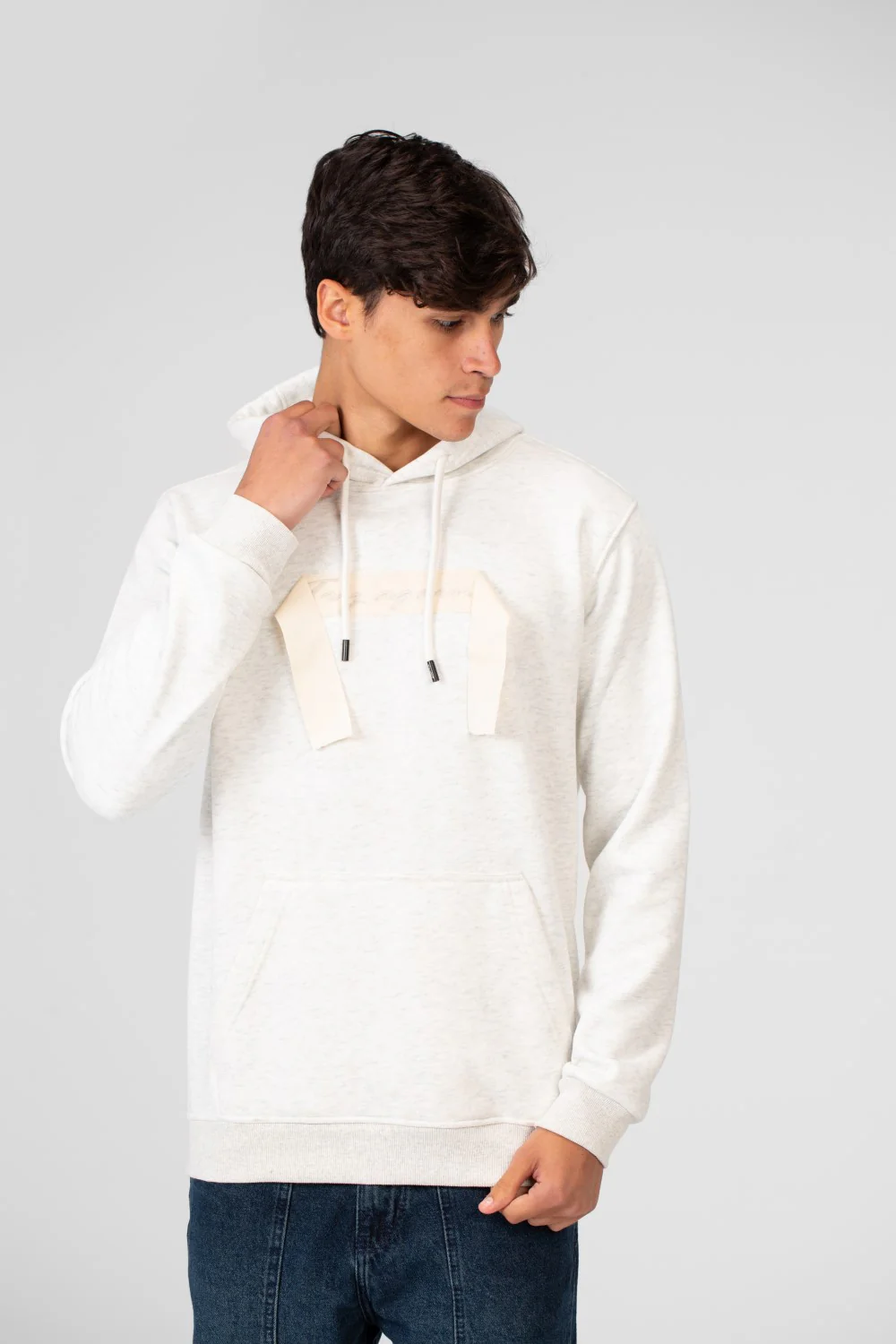 Men's Hoodie With Long Sleeves And A Unique Cut - Image 41
