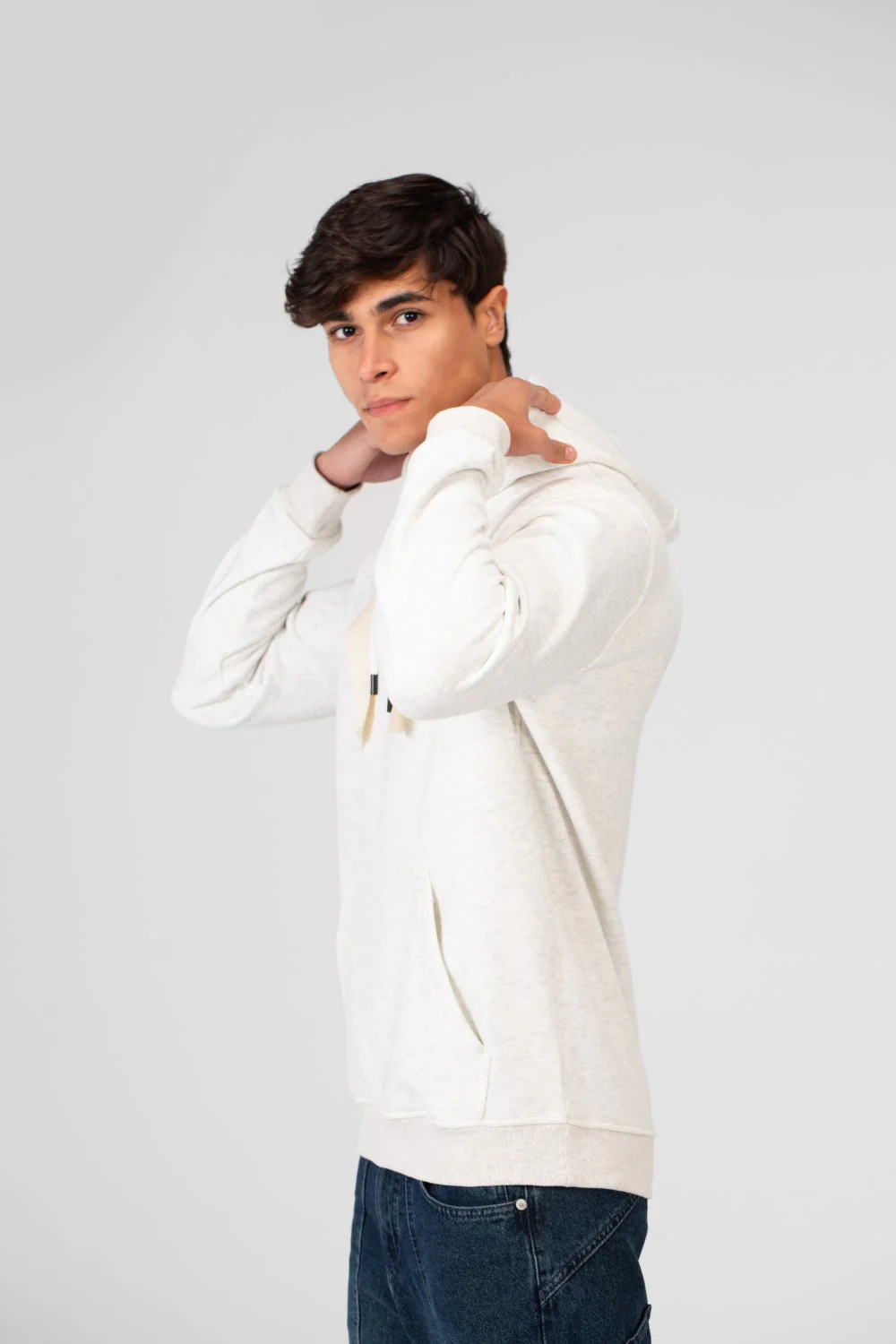 Men's Hoodie With Long Sleeves And A Unique Cut - Image 43
