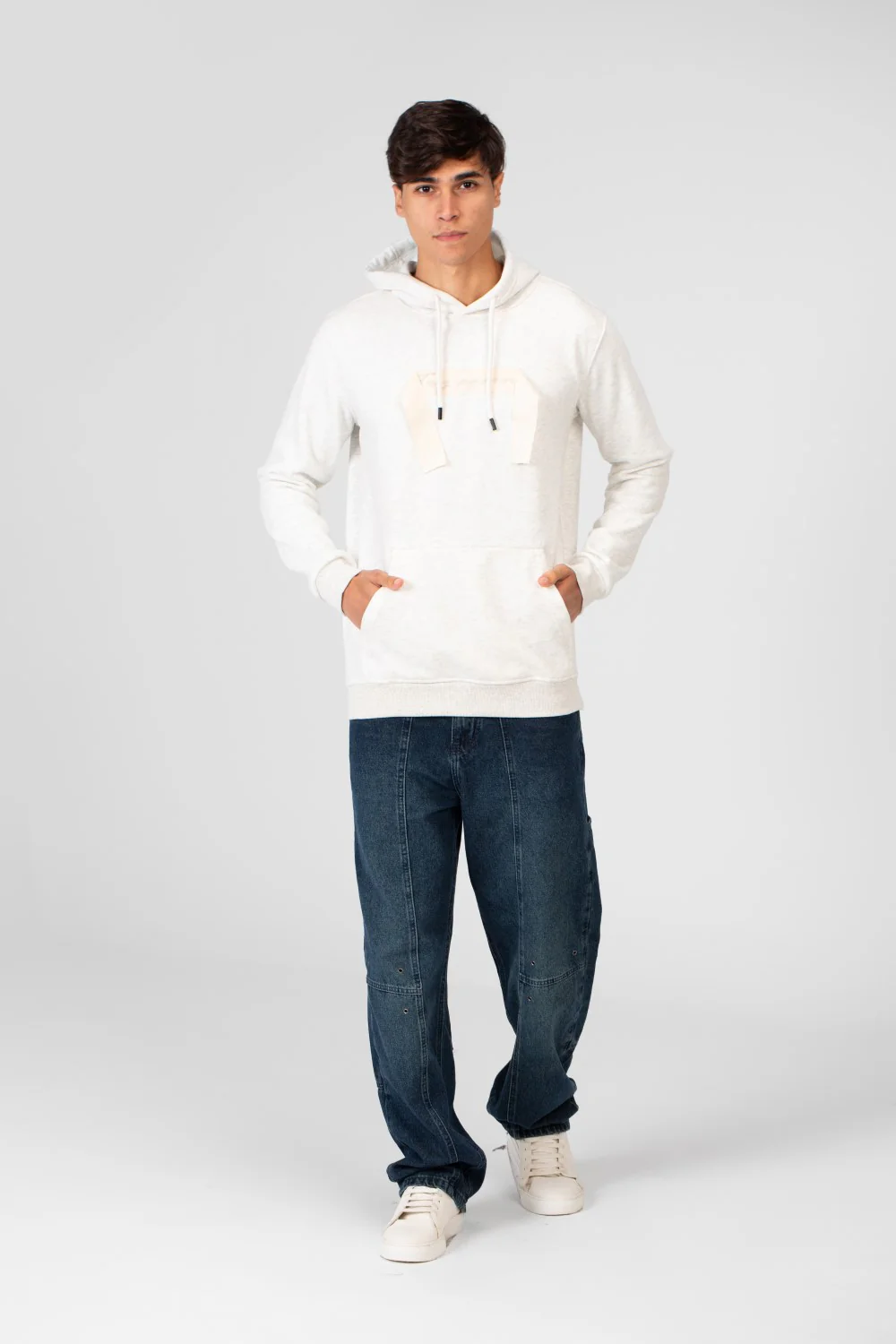 Men's Hoodie With Long Sleeves And A Unique Cut - Image 44