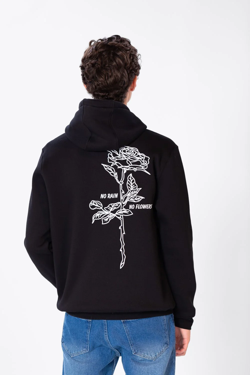 Men's Hoodie With Long Sleeves And Text Print - Image 2