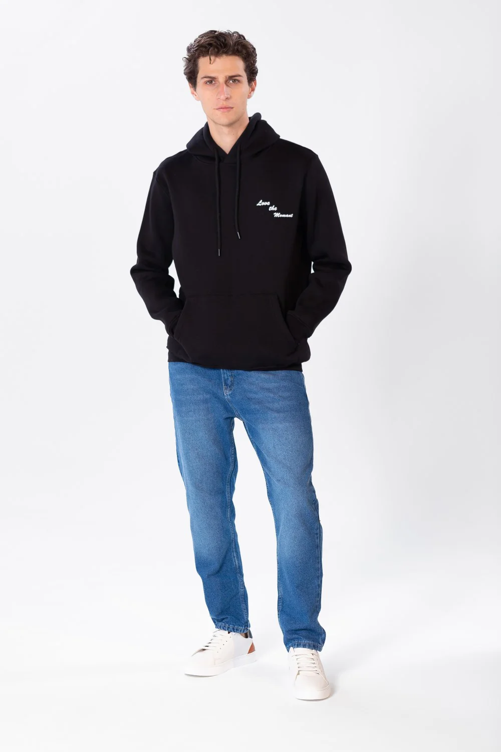 Men's Hoodie With Long Sleeves And Text Print - Image 3