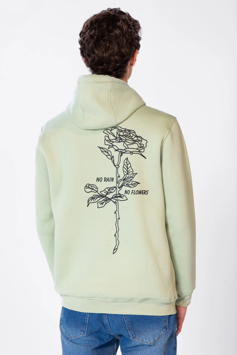 Men's Hoodie With Long Sleeves And Text Print - Image 8