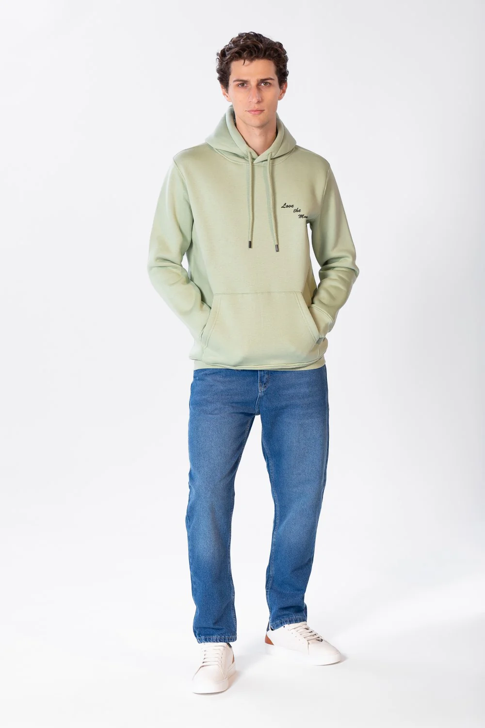 Men's Hoodie With Long Sleeves And Text Print - Image 9