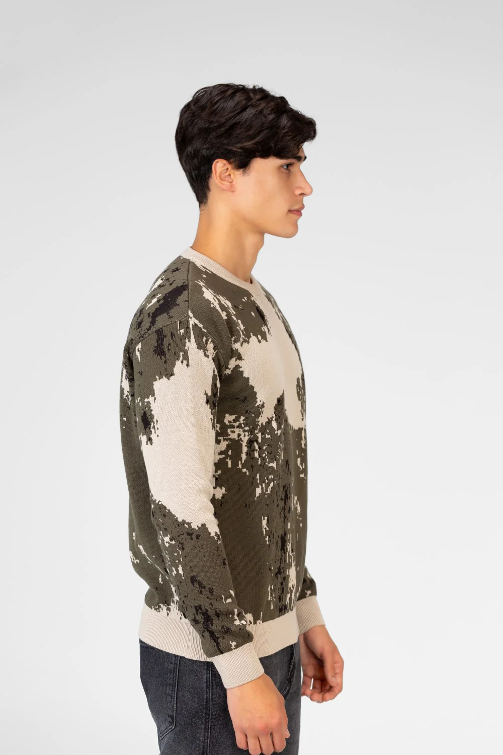 Men's Jakar Full print Round Neck Pullover Sweater - Image 3