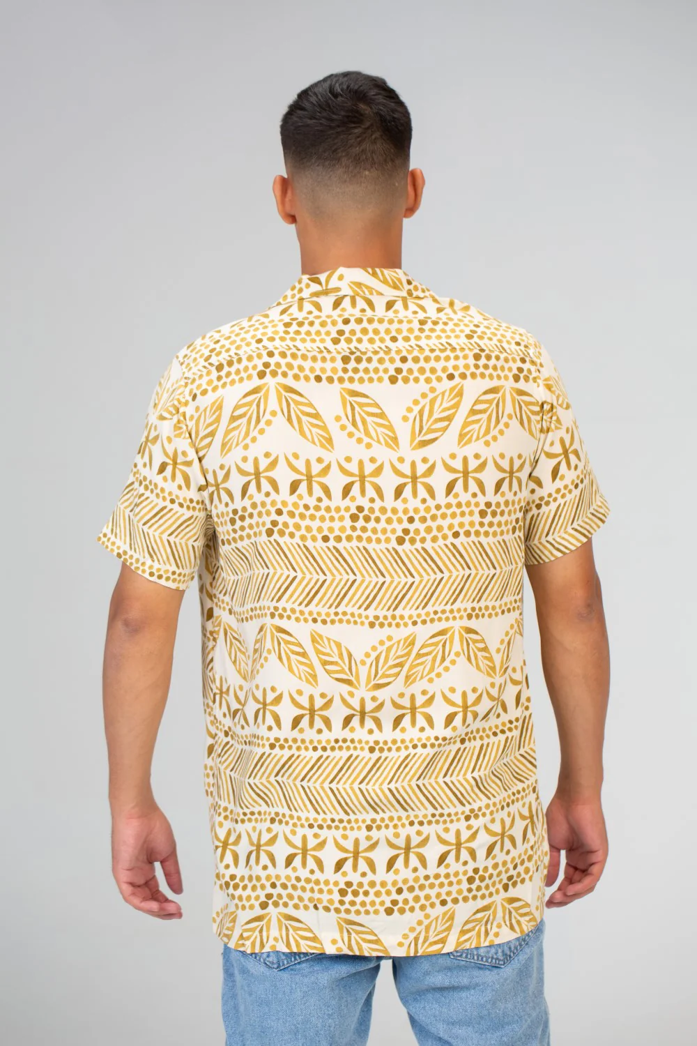 Mens Jakar Short Sleeved Slim Fit Shirt Made Of Viscose Cotton Material - Image 2