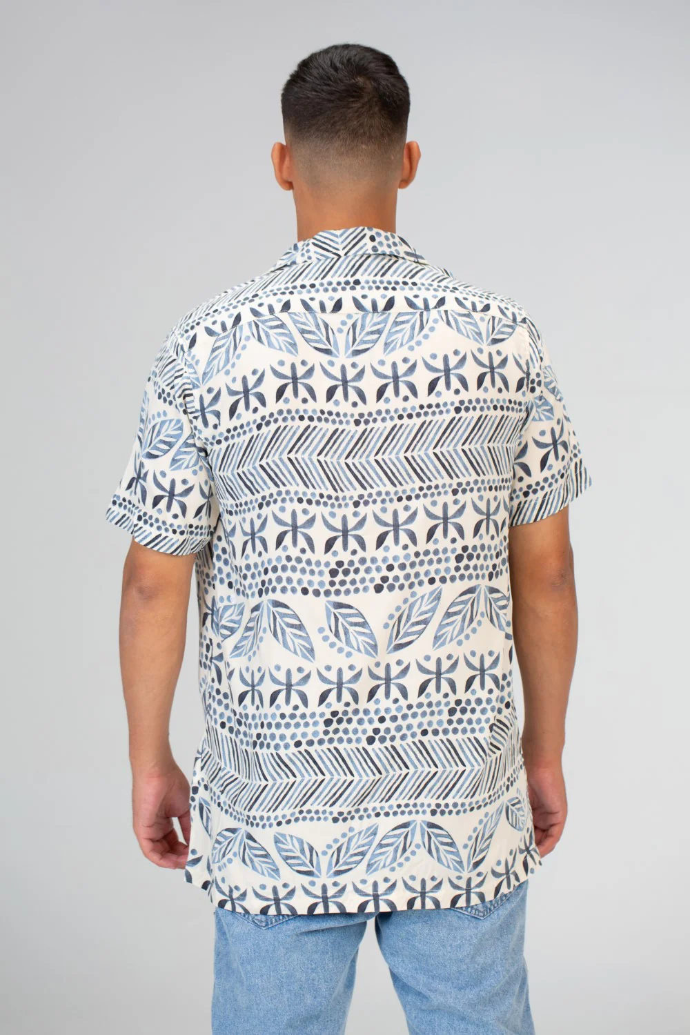 Mens Jakar Short Sleeved Slim Fit Shirt Made Of Viscose Cotton Material - Image 5