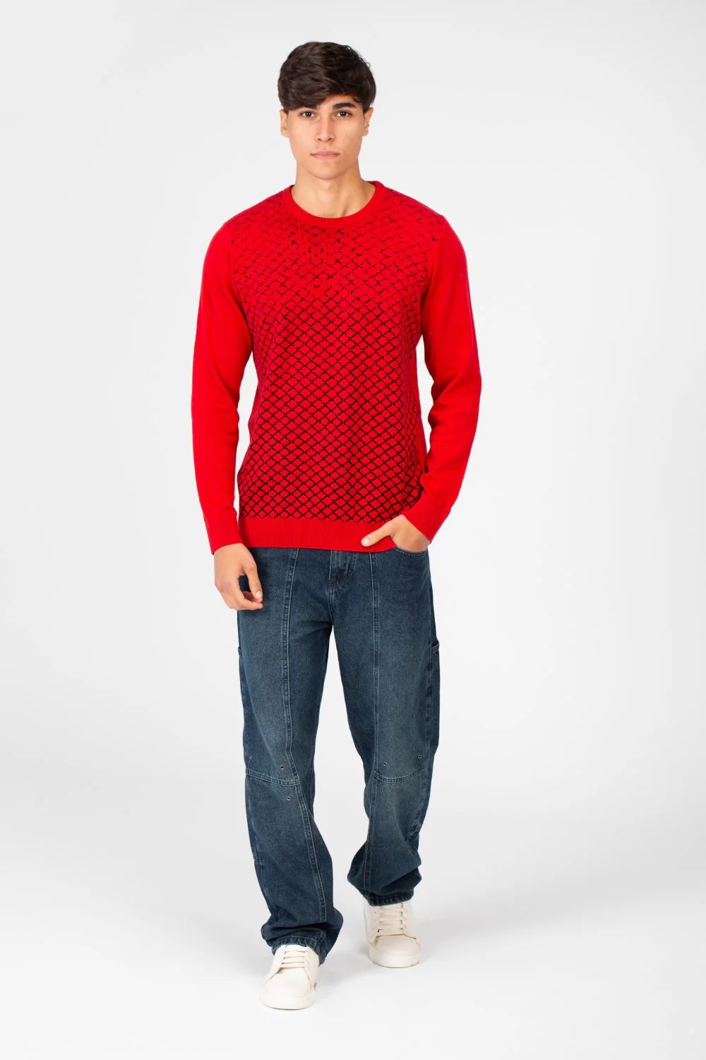 Men's Jakar Sweater Pullover With Round Neck And Sleeves - Image 12