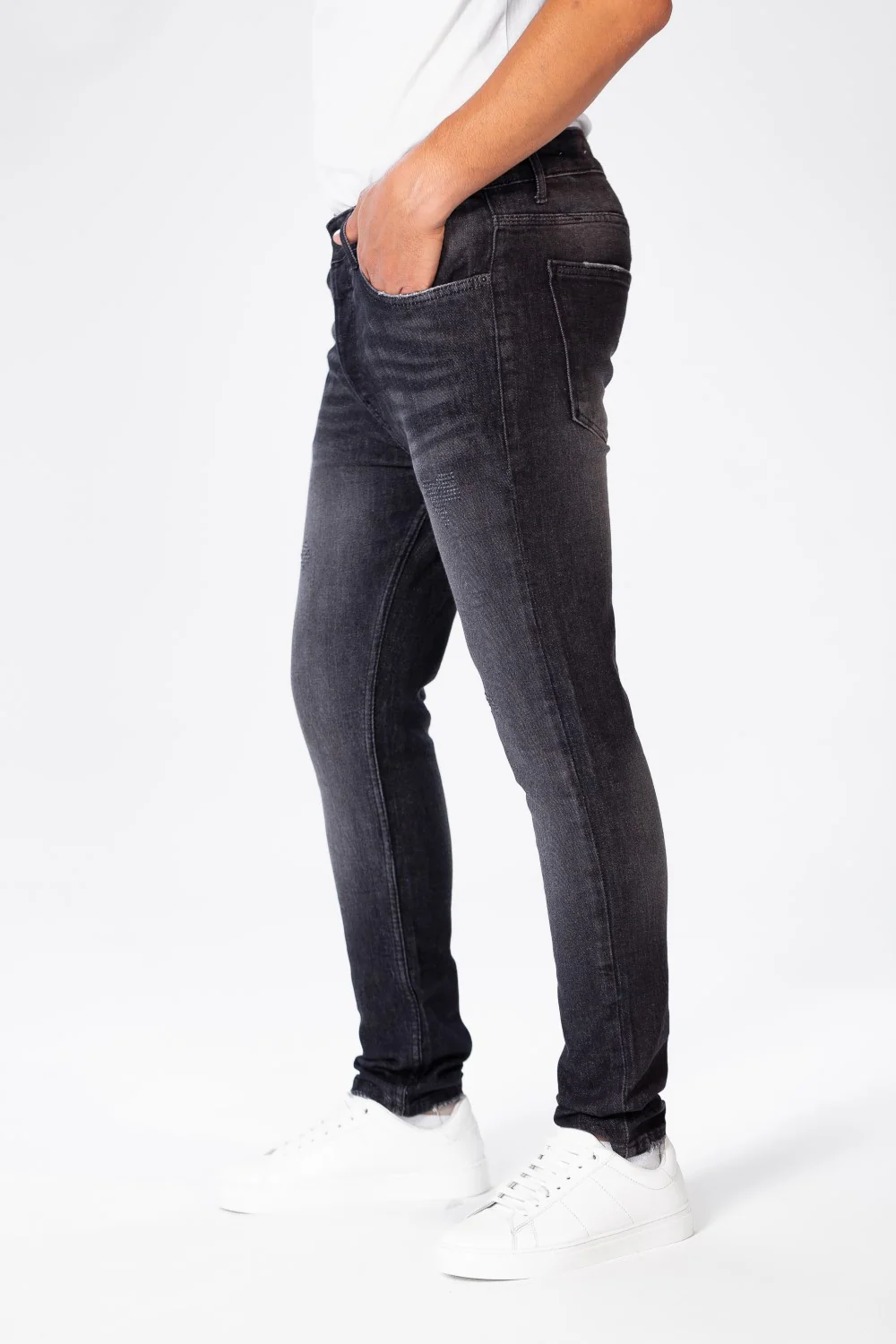 Men's Laser Super Skinny Jeans Pants - Image 3